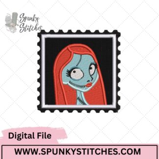 nbc sally stamp applique embroidery design