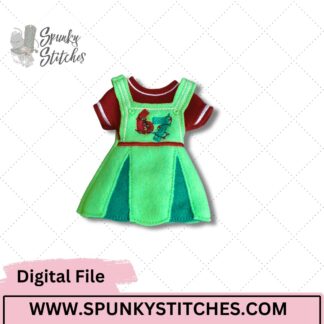 6 7 overall dress embroidery file for elf