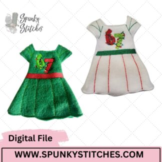 67 elf dress embroidery file