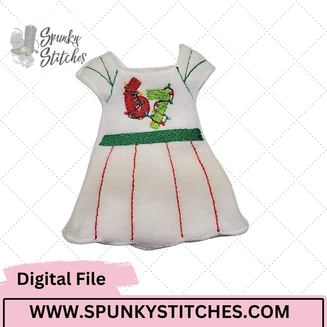 67 elf dress embroidery file