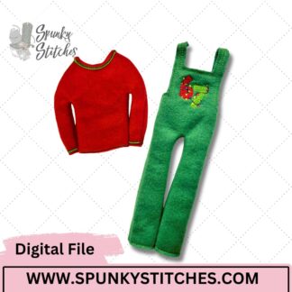 6 7 elf overalls embroidery file
