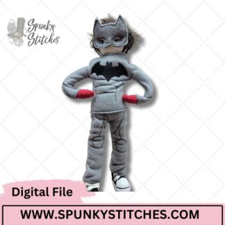 Bat Superhero Elf Costume 2 Piece Digital Embroidery File