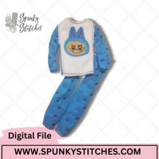 bubu elf pajamas embroidery file