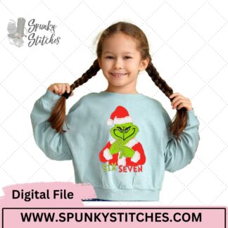 Mean Green Guy 6 7 Embroidery Applique