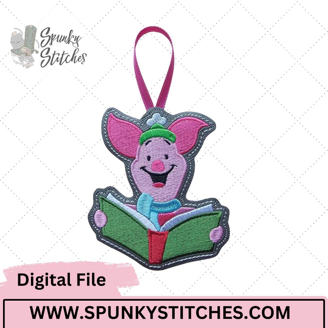 piglet ornament embroidery file