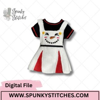 Snowman Overall Elf Dress Set ITH Digital Embroidery File