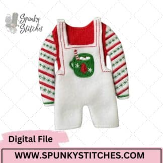 Cocoa Shortalls Elf Outfit Digital Embroidery File