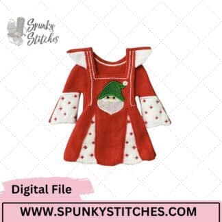 Gnome Overall Elf Dress Set ITH Digital Embroidery File