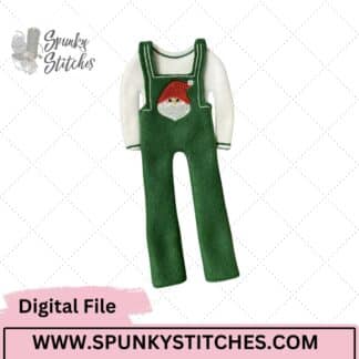 Gnome Overalls Elf Outfit Set Digital Embroidery File
