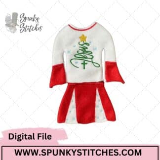 Jesus Elf Shirt and Skirt Set Digital Embroidery File