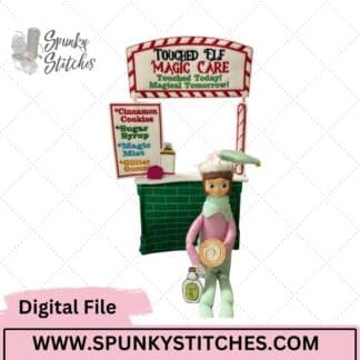 Elf Magic Care Stand In The Hoop Digital Embroidery File
