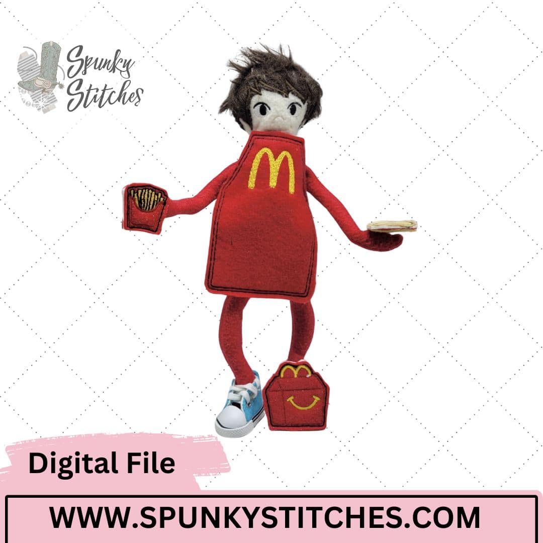McJingles Apron and Food Elf Set Digital Embroidery File