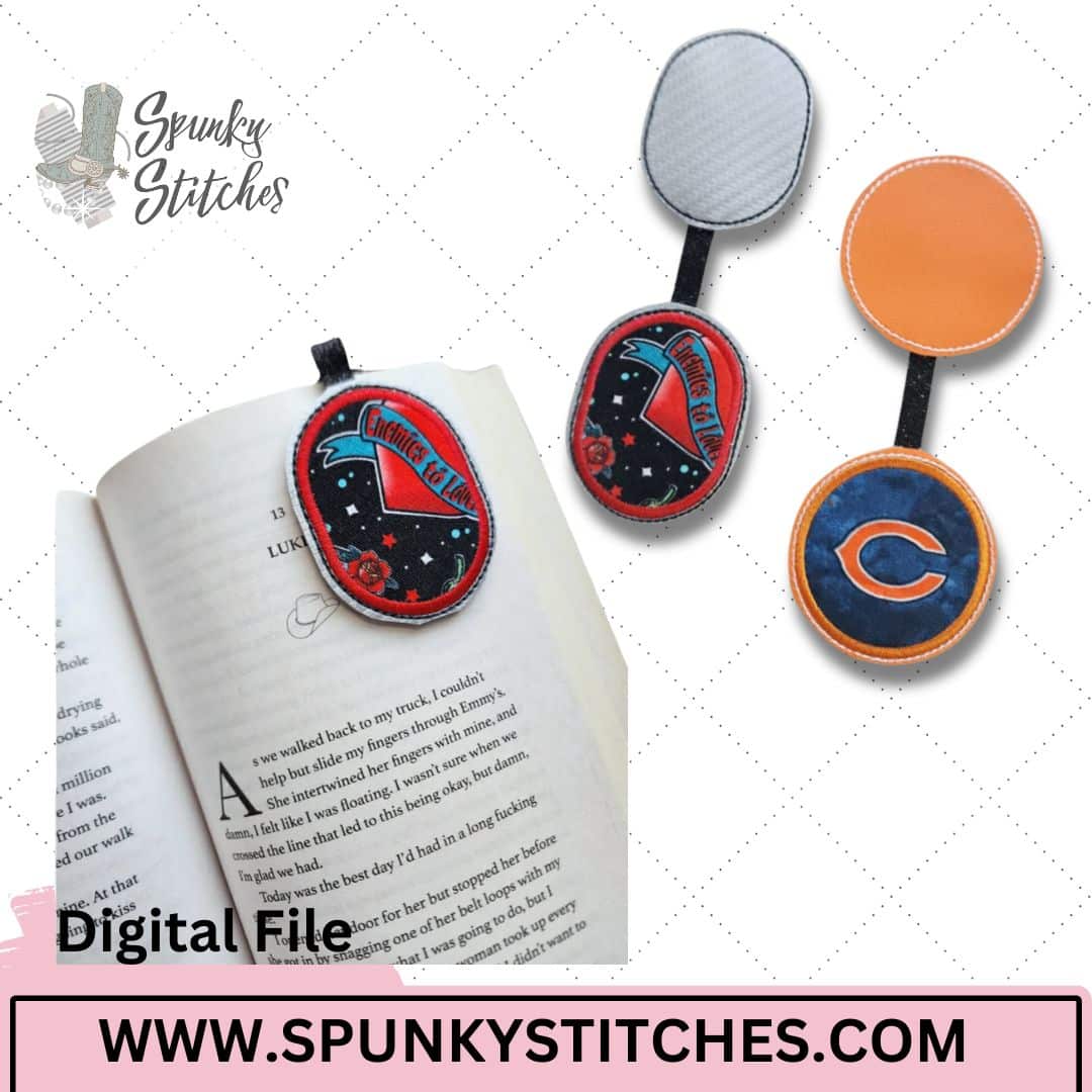 magnetic bookmark embroidery file