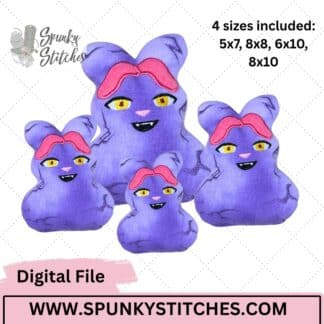 Kpop Demon Abby Inspired Bunny Stuffy, 4 sizes, Digital Embroidery File