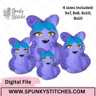 Kpop Demon Baby Inspired Bunny Stuffy, 4 sizes, Digital Embroidery File