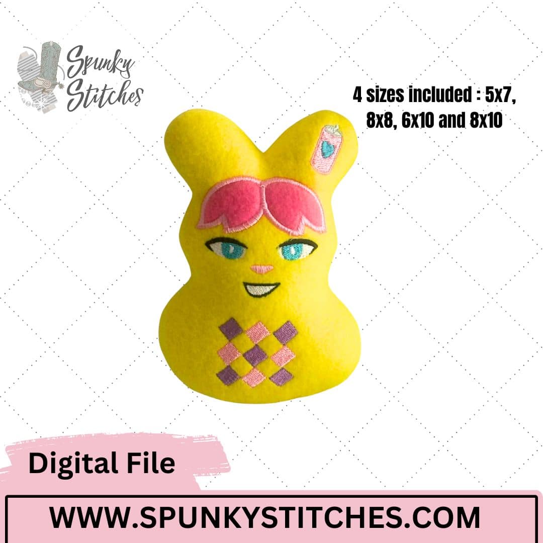 Kpop Baby Bunny Stuffy, 4 sizes, Digital Embroidery File - Image 2