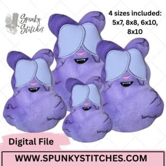 Kpop Demon Mystery Inspired Bunny Stuffy, 4 sizes, Digital Embroidery File