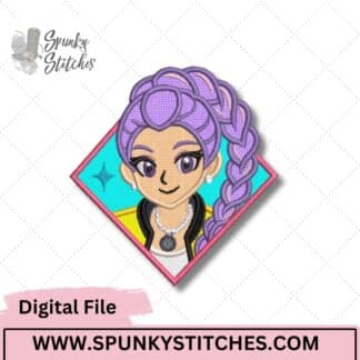 Rumi 1 Digital Embroidery Applique File