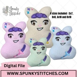 Rumie Bunny Stuffy, 4 sizes, Digital Embroidery File