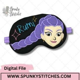 Rumi ITH Sleep Mask Digital Embroidery File