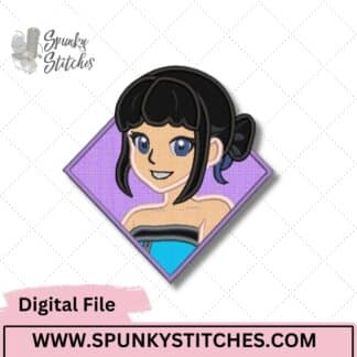 Zoey1 Digital Embroidery Applique File