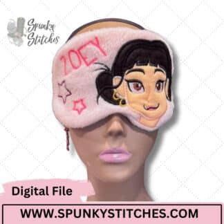 Zoey ITH Sleep Mask Digital Embroidery File
