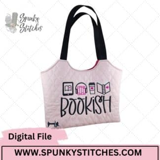 Bookish Icon Embroidery Design-3 Sizes- Digital Download
