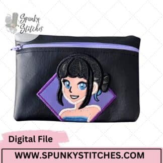 Zoey ITH Zipper Bag Digital Embroidery File